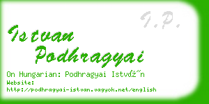 istvan podhragyai business card